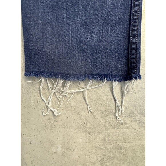 Patagonia Jeans Womens 31 Blue Slim Fit Mid Rise Dark Wash Stretch Denim Raw Hem - Picture 10 of 11